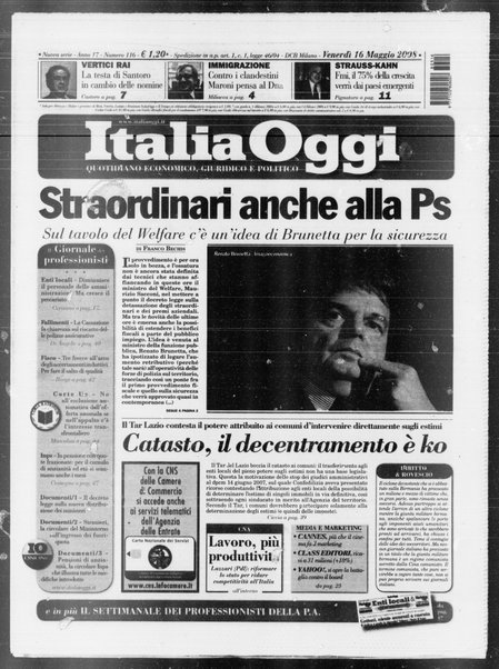 Italia oggi : quotidiano di economia finanza e politica